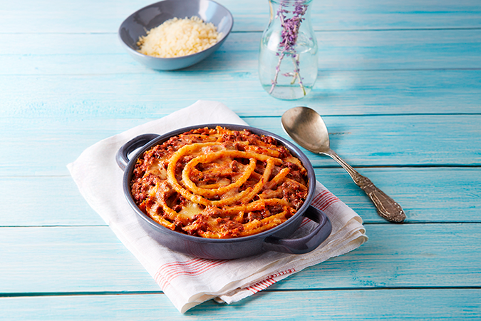 Sartén de Pasta con Salchichas y Vegetales